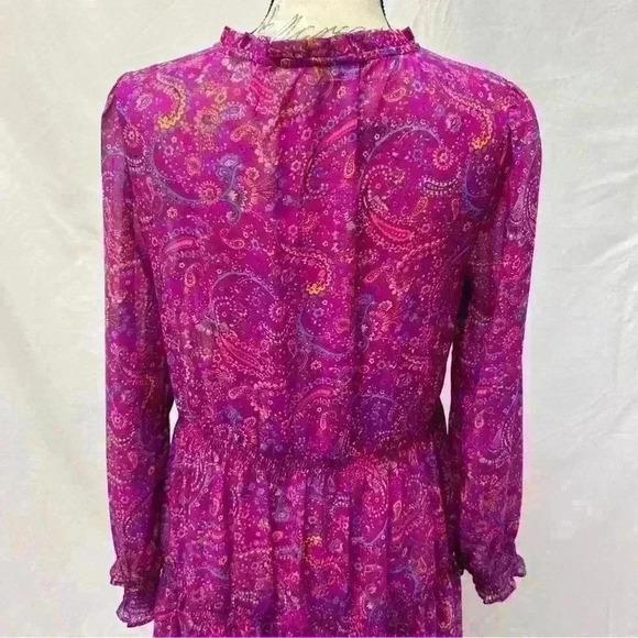 Beach Lunch Lounge Collection Med Long Sleeves Sheer Coverup Maxi Dress - Picture 14 of 16